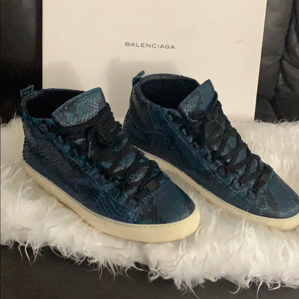 Balenciaga blue snake sneakers